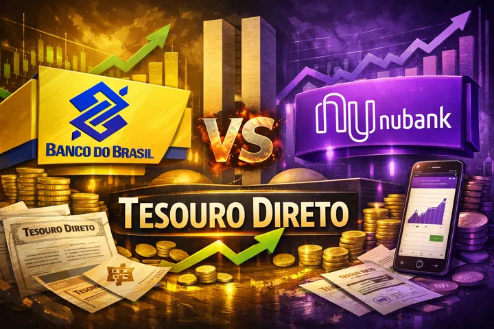 Tesouro Direto no Banco do Brasil ou NuBank: Onde é melhor investir em 2026?