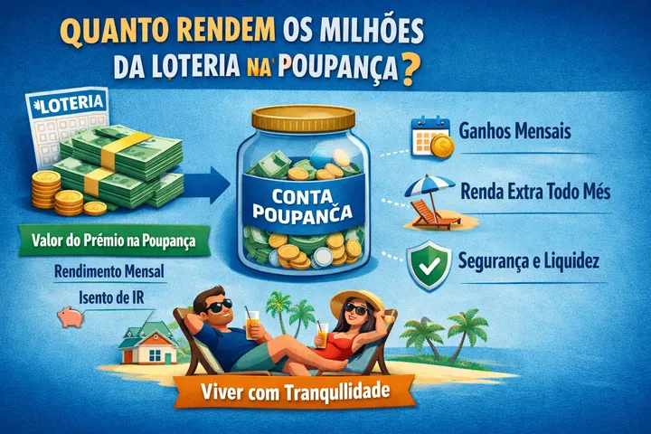 Quanto rendem os milhões da loteria na poupança? (E onde investir melhor)