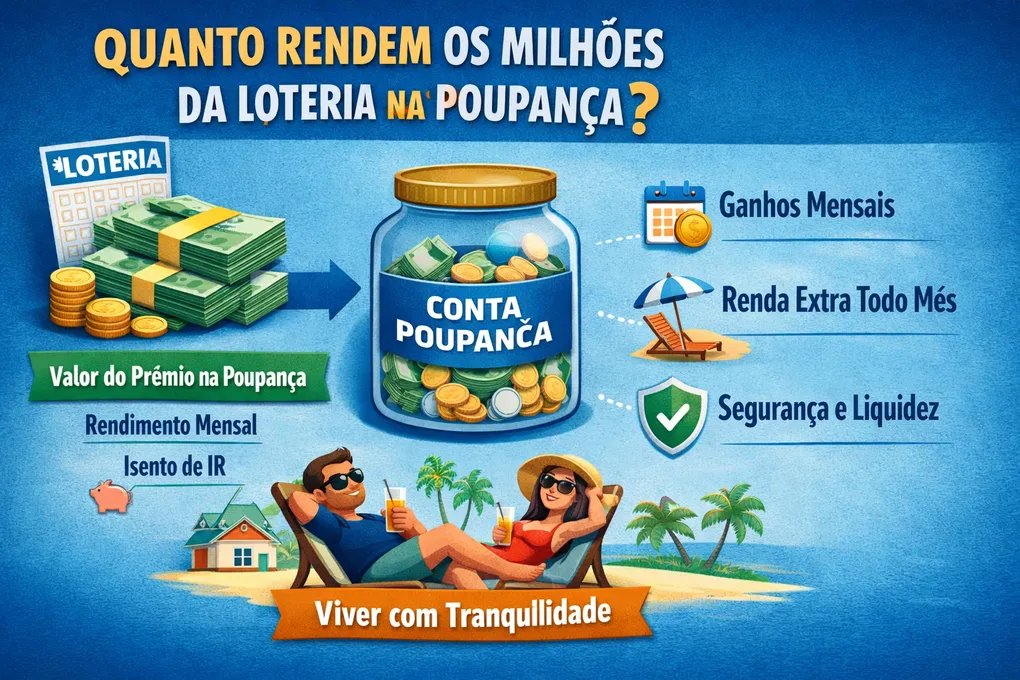 Quanto rendem os milhões da loteria na poupança? (E onde investir melhor)