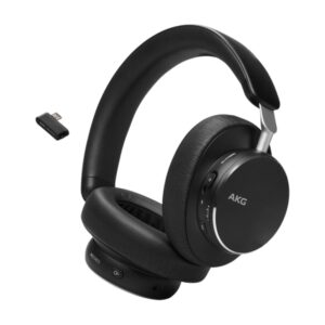 Imagem de fones over-ear de alta qualidade, mostrando o design acolchoado e o formato que cobre completamente as orelhas, proporcionando conforto e isolamento acústico.