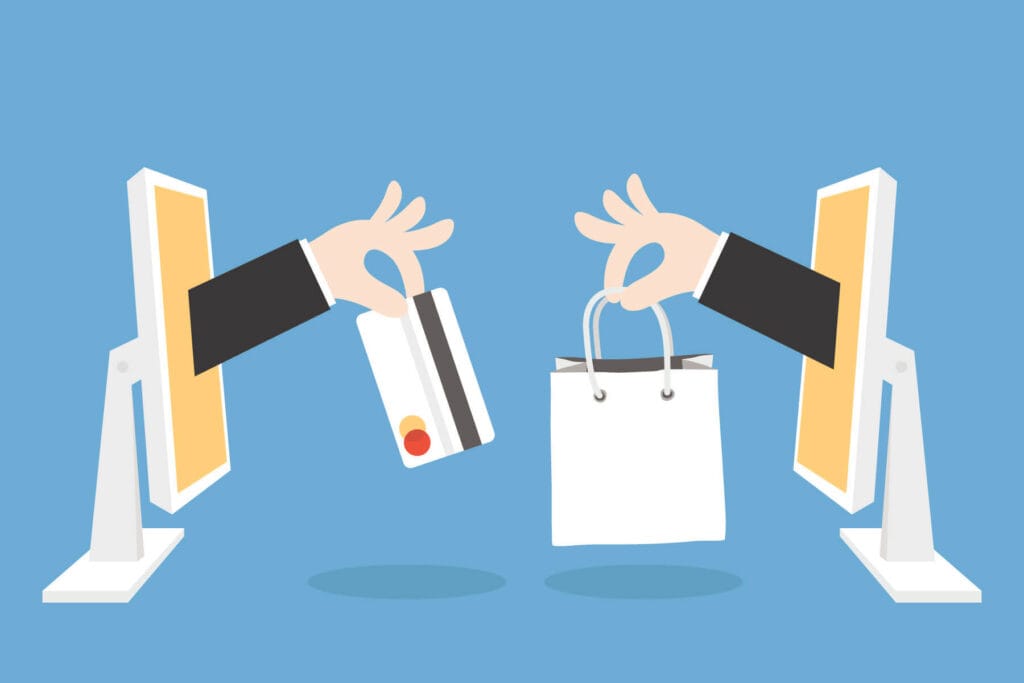 Onde Comprar Fones de Ouvido? A imagem simboliza uma compra na internet.