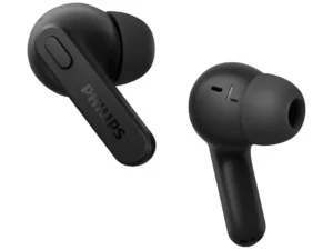 Como Escolher o Melhor Fone Intra-Auricular? A imagem mostra um fone instra-auricular da marca phillips na cor preta.